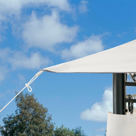 Casaria Paviljoen Topas 3x4m - UV-bescherming 50+ - Crème