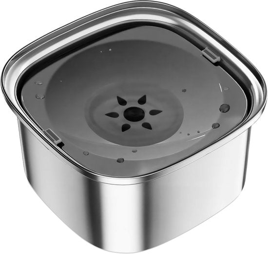Vulpes Goods® Drinkbak Hond - Waterbak voor Honden - Anti Knoei - Vermindert slobberen - RVS - Onderweg - 3L