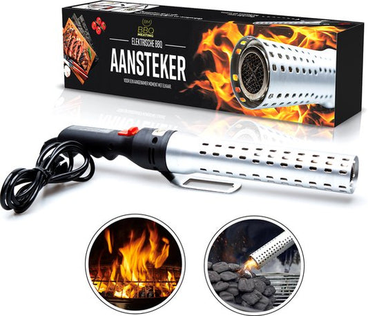 Bbq Meating Bbq aansteker - Looftlighter - BBQ Accessoires - One Minute Lighter - Elektrische Bbq Aansteker - Bbq Starter - Cadeau