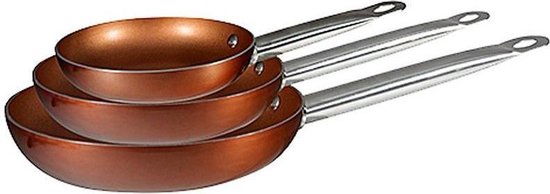 Bergner Koekenpanset Copper Plus 20, 24 en 28 cm