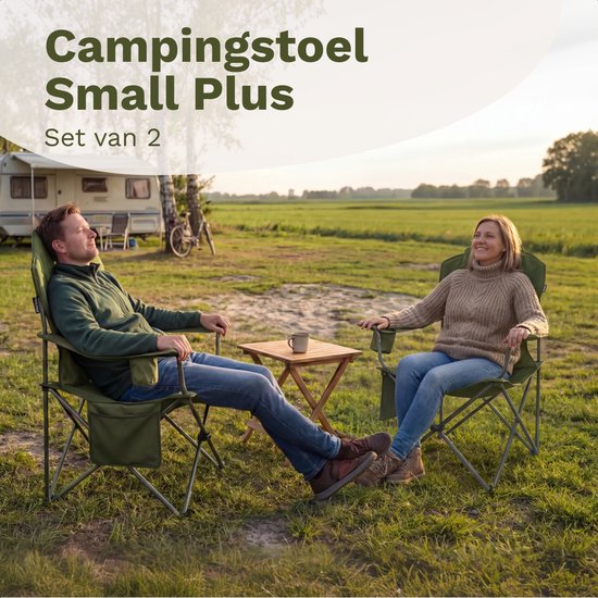 TRVLMORE Campingstoelen XXL - Opvouwbaar - 2-Pack - 160KG Draagvermogen - Incl. Draagtas - Klapstoel - Visstoel - Kampeerstoel - Vouwstoel - Groen