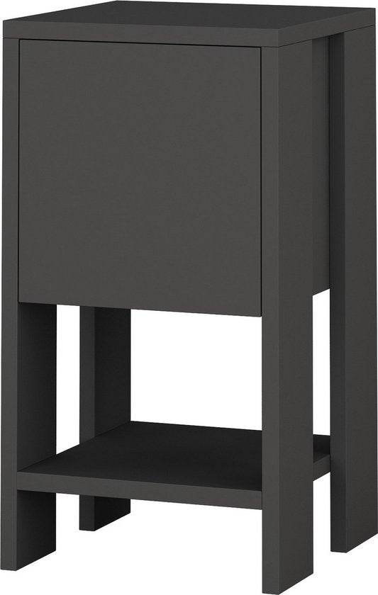 Nachtkastje - Stijlvol Antraciet - 30x55x30cm - Duurzaam Melamine