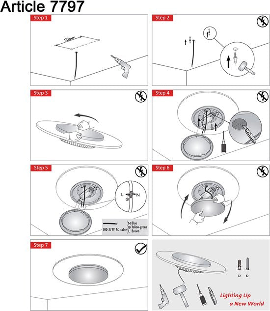 Steinhauer - plafonniere - Lido - goud - metaal - Ø 36cm - LED - 7798GO