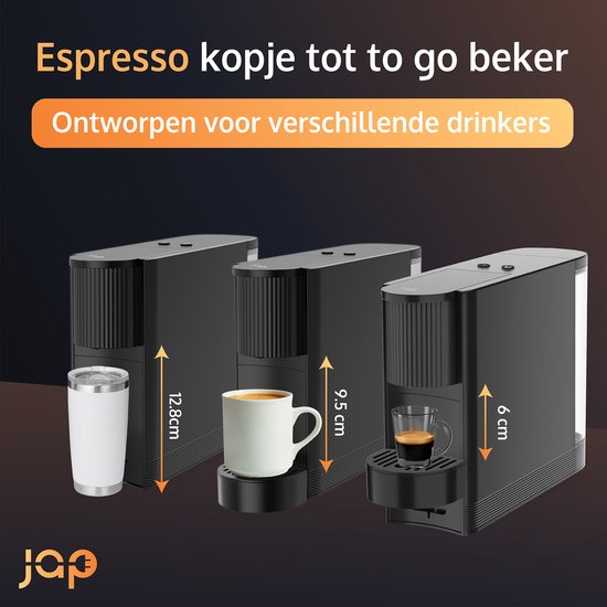 JAP Appliances Capsura - Koffiecupmachine - Instelbare kopjesvolume 30 - 200 ml
