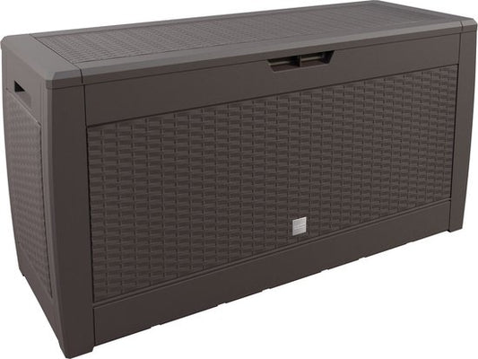 Casaria Opbergbox 310L - Weerbestendig Wielen Rotan-look - Bruin