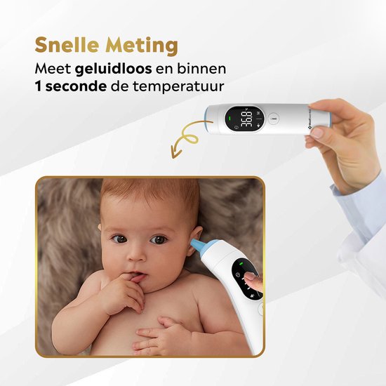 MostEssential Infrarood Thermometer PRO - Contactloos - Voorhoofd & Oor