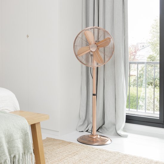 Tristar VE-5971 - Retro Statiefventilator - Ø 40 cm - Koperen afwerking