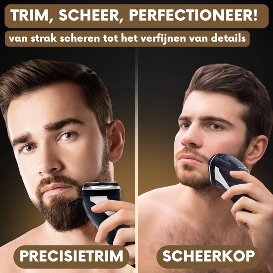 2-in-1 Scheerapparaat Mannen met Trimmer S1111 + Extra Scheerkop - Sansbeaute® - Nat & Droog - Elektrisch - Waterproof
