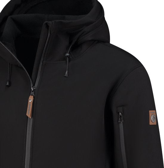 Travelin' Jack Sverre Men - Softshell Herenjas - Fleece voering - Maat L - Zwart