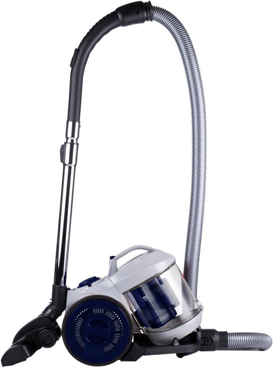 Dirt Devil Stofzuiger zonder Zak DD2503 - Stofzuiger 800W HEPA 12 Filter - Cycloonstofzuiger met Combiborstel, Kierenmondstuk en Meubelopzetstuk - Stofopvangbak 2,2 L - Wit/Blauw