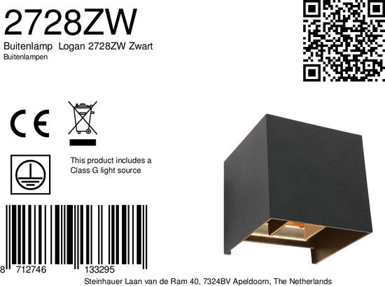 Wandlamp Steinhauer Buitenlampen - Zwart