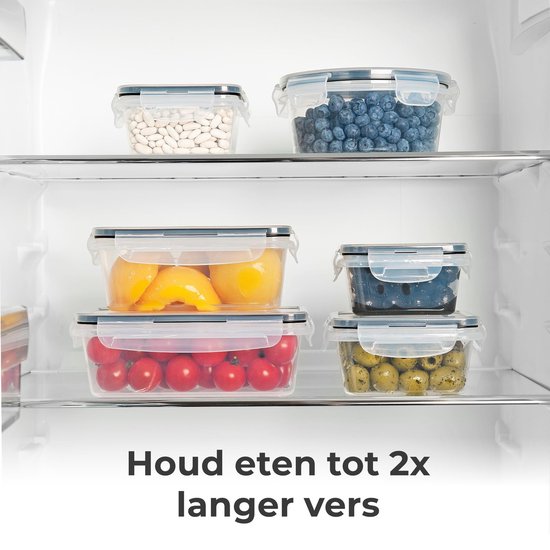 Stosh Vershoudbakjes - Meal Prep Bakjes - Diepvriesbakjes - Voedselcontainer - 6 stuks - Plastic - BPA vrij