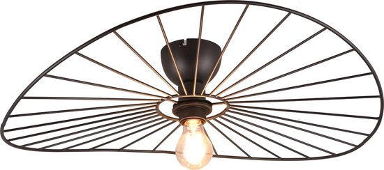 REALITY CHAPEAU - Plafondlamp - Zwart mat - excl. 1x E27 40W