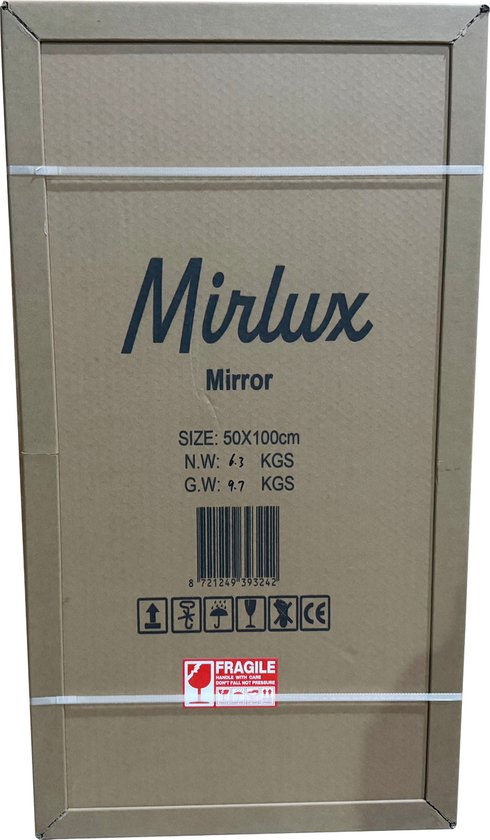 Mirlux Badkamerspiegel - LED Verlichting - Verwarming – Wandspiegel Ovaal – Zwart Frame - 100x50CM