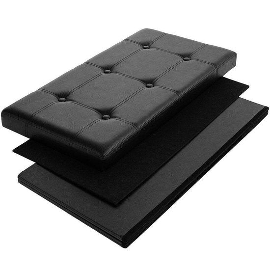 Casaria Opbergbank - 80x40x40cm 100L Kunstleer – Zwart