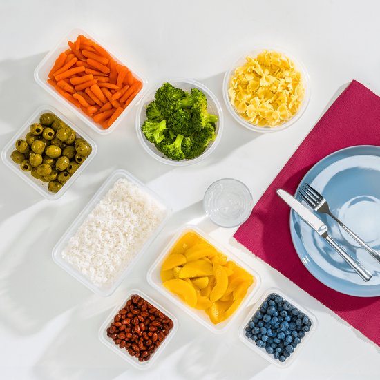 Stosh Vershoudbakjes - Meal Prep Bakjes - Diepvriesbakjes - Voedselcontainer - 24 stuks - Plastic - BPA vrij