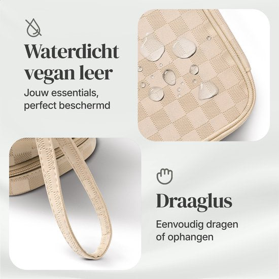 SC Travel Essentials - Toilettas en Make-up Organizer - Waterdicht en Compact - Geschikt voor Reis en Dagelijks Gebruik - Unisex - Goud
