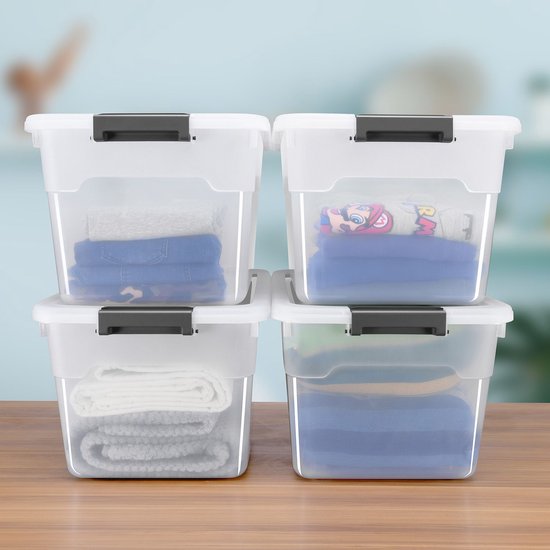 Opbergbox / Opslagdoos 60 L - Kunststof - 4-Delig - Incl. Deksel