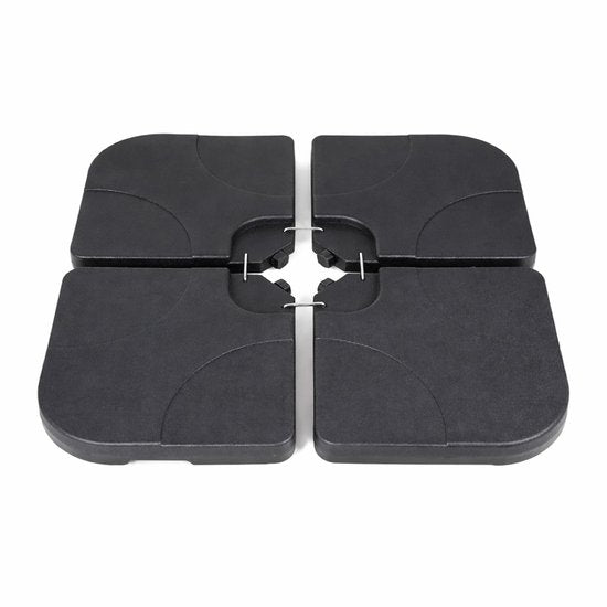 Ceruzo Parasoltegels Set van 4 – Vulbaar met Water of Zand – Tot 80 kg – Voor Kruisvoet