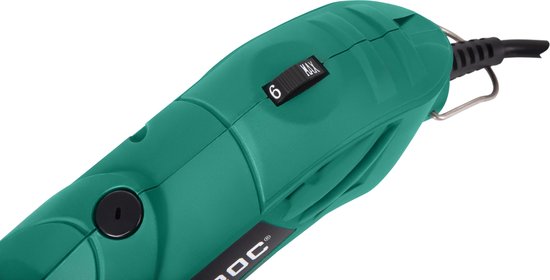 VONROC Multitool – Roterend – 160W – Incl. 232 accessoires, 2 opzetstukken, flexibele as en opbergtas