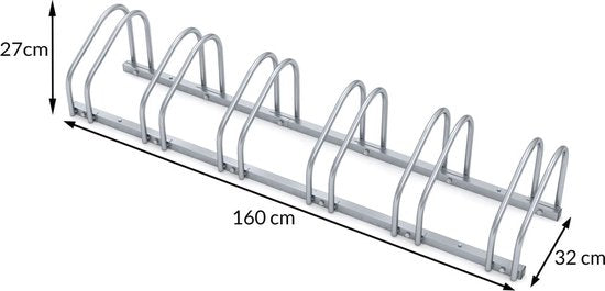 Monzana Fietsenrek 6 Fietsen - Bandbreedte 30-65mm - 37cm Wielafstand