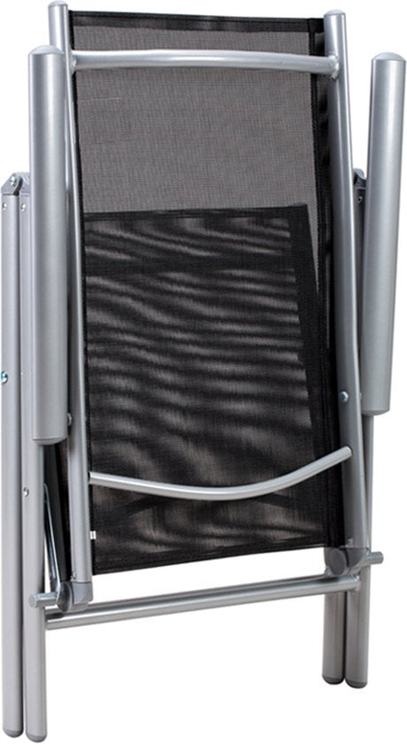 Casaria Aluminium Tuinstoelen - 3 stuks - Inklapbaar - Zilver