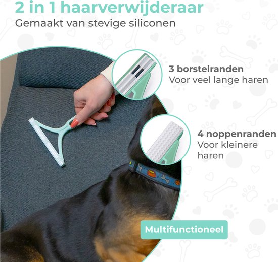 Nuvance - Haarverwijderaar voor Huisdieren - Kattenhaar Verwijderaar - Hondenhaar Verwijderaar - Pluizenverwijderaar - Groen