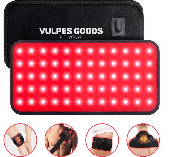 Vulpes Goods® BodyCare - Draagbare Infrarood Rugband - Infraroodband - Infraroodtherapie - Infraroodlamp - Roodlicht therapie - Warmteband - Red Licht Therapy - Onderrug, Schouders, Nek, Benen - PRO