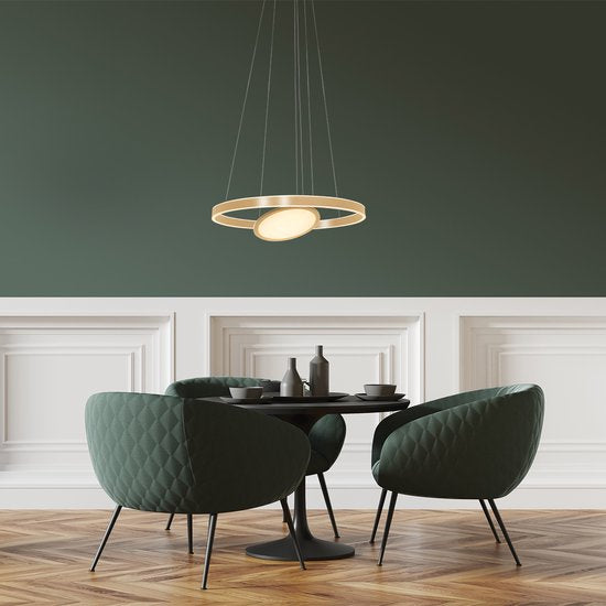 Steinhauer - hanglamp - Ringlux - goud - glas metaal - Ø 60cm - LED - 3514GO
