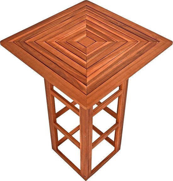 Casaria Statafel - Hout 110cm Hoog 75x75cm Massief – Indoor Outdoor