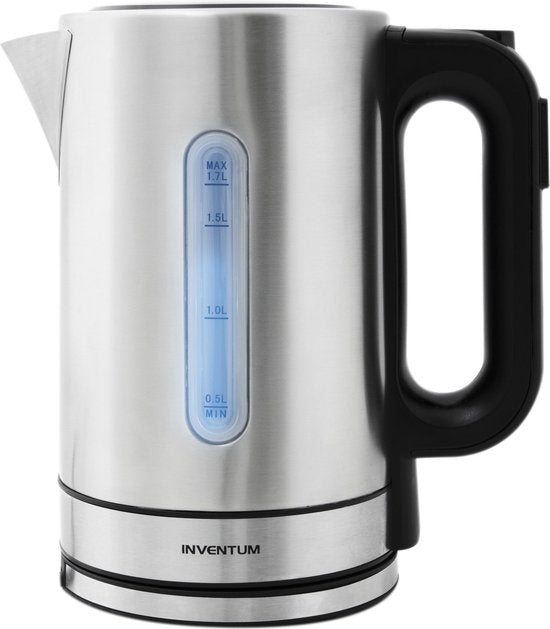 Inventum HW817D - Waterkoker - 1.7L - RVS - BPA vrij - 2200W - 22x14x24.50 cm - RVS/Zwart