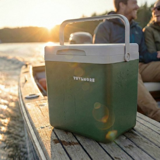 TRVLMORE Koelbox 14L - Frigobox - Inclusief Koelelement - Koelbox Klein - Groen