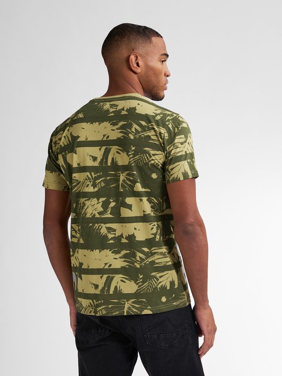 Petrol Industries - Heren All-over Print T-shirt Harbor - Groen - Maat XXXL