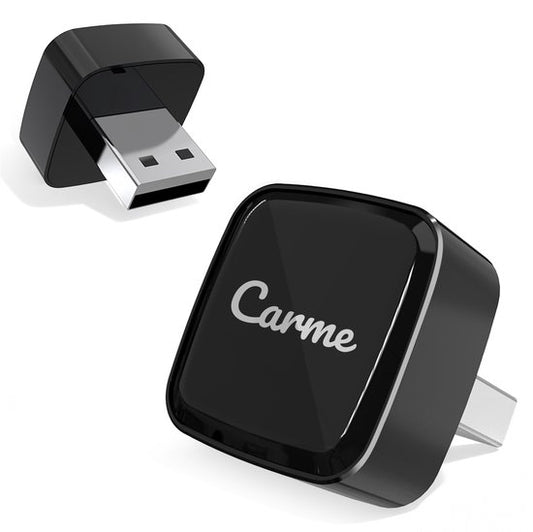 CarMe Ultra Mini 2-in-1 CarPlay Dongle - Draadloos CarPlay & Android Auto - USB-A & USB-C - Zwart