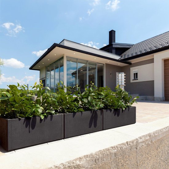 Casaria Plantenbak voor buiten - Vorstbestendig Drainagesysteem 80l - Antraciet
