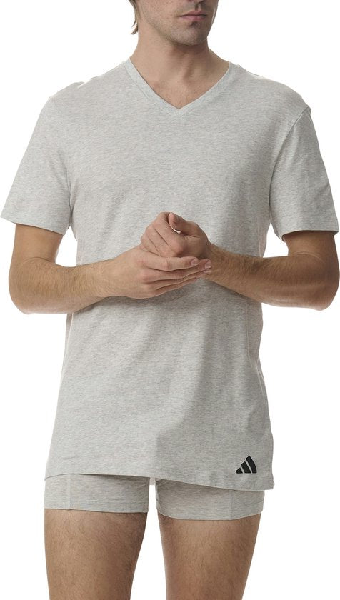 Adidas V-hals Shirt Heren (3-pack) - Maat XL