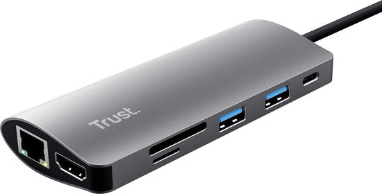 Trust USB-hub – USB Splitter – USB Verdeelhub – USB Poorten Uitbreiding – Grijs