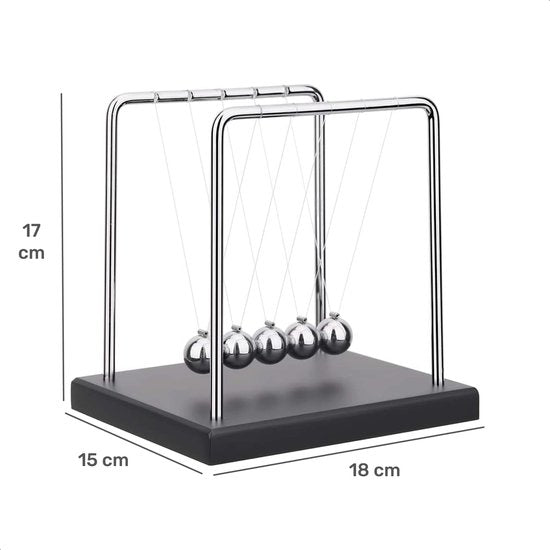 Newton cradle XL - Hoogwaardige Newton Pendel - Pendulum - Ballen - Kantoor - Decoratie - Natuurkunde - Accessoires - Bureau