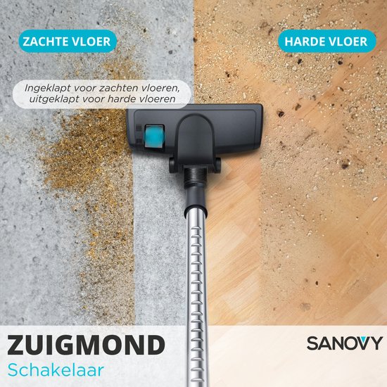 Sanovy PowerClean-8900 Krachtige Stofzuiger Zonder Zak - 2,5L - Cyloontechnologie Stofzuigers
