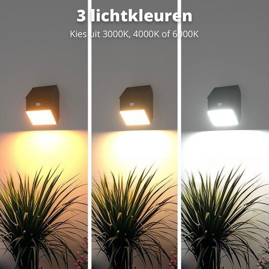 FlinQ Solar TwistCube 2-pack - Transformeerbaar in 4 vormen - Solar Wandlamp Buiten - Buitenlamp op Zonne Energie met Bewegingssensor - LED Tuinverlichting met Dag en Nacht Sensor - Buitenverlichting