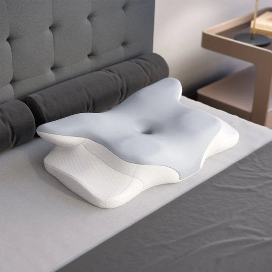 Nekkussen - Memory Foam - Wit / Grijs - Set van 2