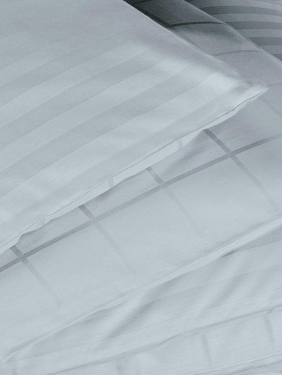 De Witte Lietaer Dekbedovertrek Katoen Satijn Zygo - Eenpersoons - 140 x 220 cm - Blauw
