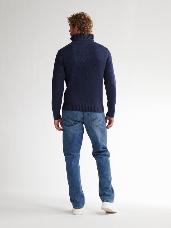 Petrol Industries - Heren Gebreide Half-Zip Trui Denver - Blauw - Maat L