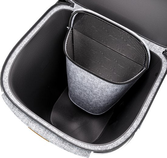Monzana 2in1 Boodschappentrolley 30kg Inklapbaar Afneembare Tas 6 wielen Grijs