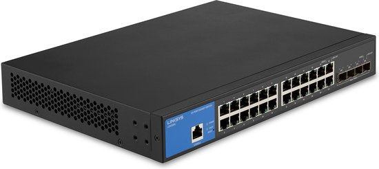 Linksys Netwerkswitch - LGS328C - Gigabit - Managed - 24 Poorten + 4 SFP+ - Zwart