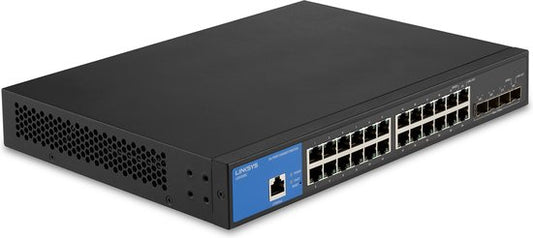 Linksys Netwerkswitch - LGS328C - Gigabit - Managed - 24 Poorten + 4 SFP+ - Zwart