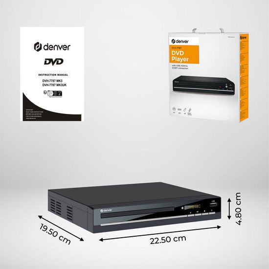 Denver DVD/CD-speler FULL HD Dolby Digital Decoder met HDMI Zwart