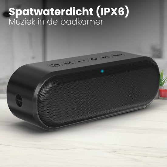 Auronic Bluetooth Speaker - Draadloze Muziek Box - 20 uur lang muziek luisteren - Extra Bass - Zwart