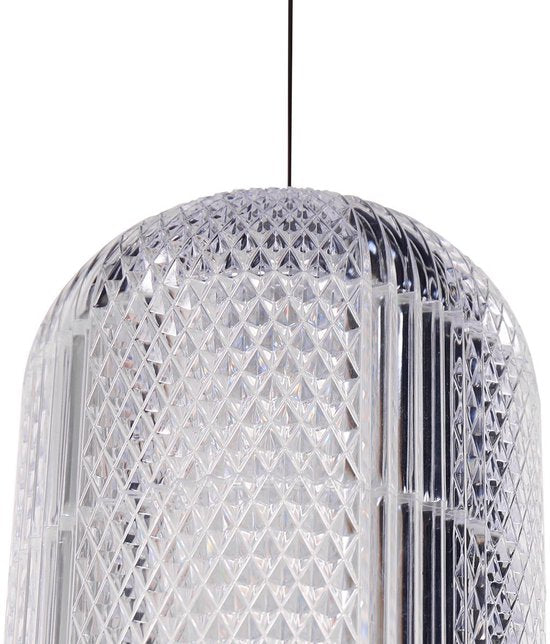Hanglamp Geripu Ø15cm amberkleurig - hoogtes instelbaar - kunststof & metaal - Mexlite