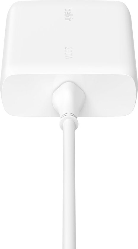 Belkin BoostCharge Pro 200W 4-poorts USB-C GaN Snellader met Power Delivery 3.1, Inclusief 1,5 m Kabel